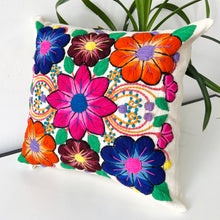 Load image into Gallery viewer, White embroidered Cushion cover