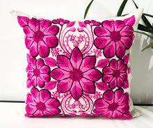 Load image into Gallery viewer, Pink Flowered Pillow Cover