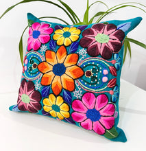 Load image into Gallery viewer, Turquoise & Orange Cushion Cover