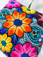 Load image into Gallery viewer, Turquoise & Orange Cushion Cover