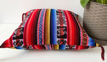 Load image into Gallery viewer, Blue & Red Ethnic Cushion cover