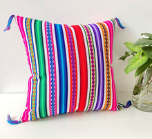 Load image into Gallery viewer, White Rainbow Peruvian Cushion Cover