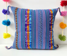 Load image into Gallery viewer, Blue Chinchero Cushion cover