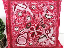 Load image into Gallery viewer, Red embroidery Peruvian Pillow Cover