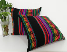 Load image into Gallery viewer, Black ethnic pillow