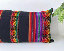 Load image into Gallery viewer, Black Lumbar throw pillow