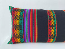 Load image into Gallery viewer, Black Lumbar throw pillow