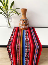 Load image into Gallery viewer, Red Ethnic Peruvian Table runner