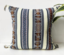 Load image into Gallery viewer, White & Blue ethnic Cushion cover