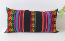 Load image into Gallery viewer, Black Lumbar throw pillow