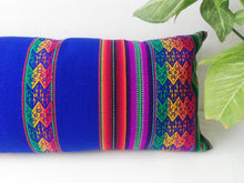 Load image into Gallery viewer, Blue Lumbar throw pillow