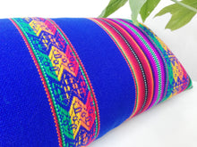 Load image into Gallery viewer, Blue Lumbar throw pillow