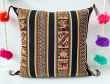 Load image into Gallery viewer, Black Chinchero Cushion cover