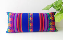 Load image into Gallery viewer, Blue Lumbar throw pillow