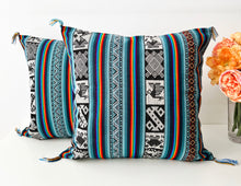 Load image into Gallery viewer, Turquoise Chinchero Cushion Cover
