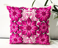 Load image into Gallery viewer, Pink Flowered Pillow Cover
