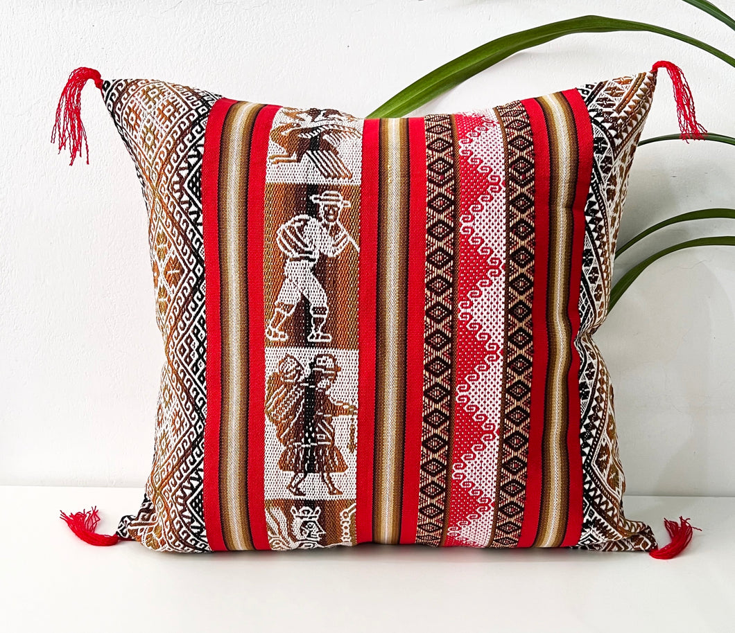 Red Decorative Peruvian Cushion