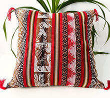 Load image into Gallery viewer, Red Decorative Peruvian Cushion
