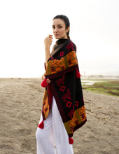 Load image into Gallery viewer, Handmade Red Peruvian Poncho
