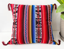 Load image into Gallery viewer, Blue &amp; Red Ethnic Cushion cover
