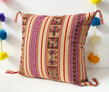 Load image into Gallery viewer, Camel &amp; Orange Chinchero Cushion cover
