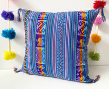 Load image into Gallery viewer, Blue Chinchero Cushion cover
