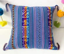Load image into Gallery viewer, Blue Chinchero Cushion cover
