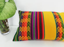Load image into Gallery viewer, Yellow Lumbar throw pillow
