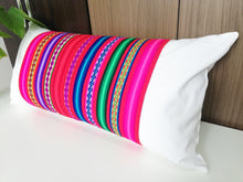 Load image into Gallery viewer, Rainbow Red Lumbar throw pillow
