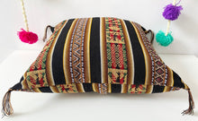 Load image into Gallery viewer, Black Chinchero Cushion cover

