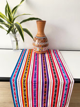Load image into Gallery viewer, Multicolored Peruvian Table runner
