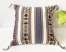 Load image into Gallery viewer, White Ethnic Cushion cover

