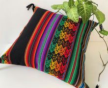 Load image into Gallery viewer, Black ethnic pillow
