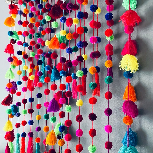 Handmade Peruvian Vibrant Colours Curtains - Set of 50